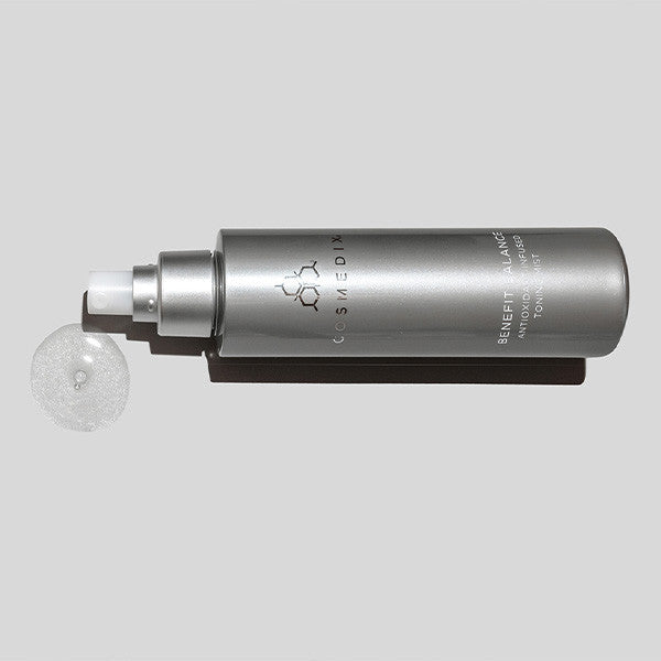 Bottle on it's side with the Benefit Balance around it. This ultra refreshing toner mist gently exfoliates and hydrates skin, while helping protect skin from environmental stressors!