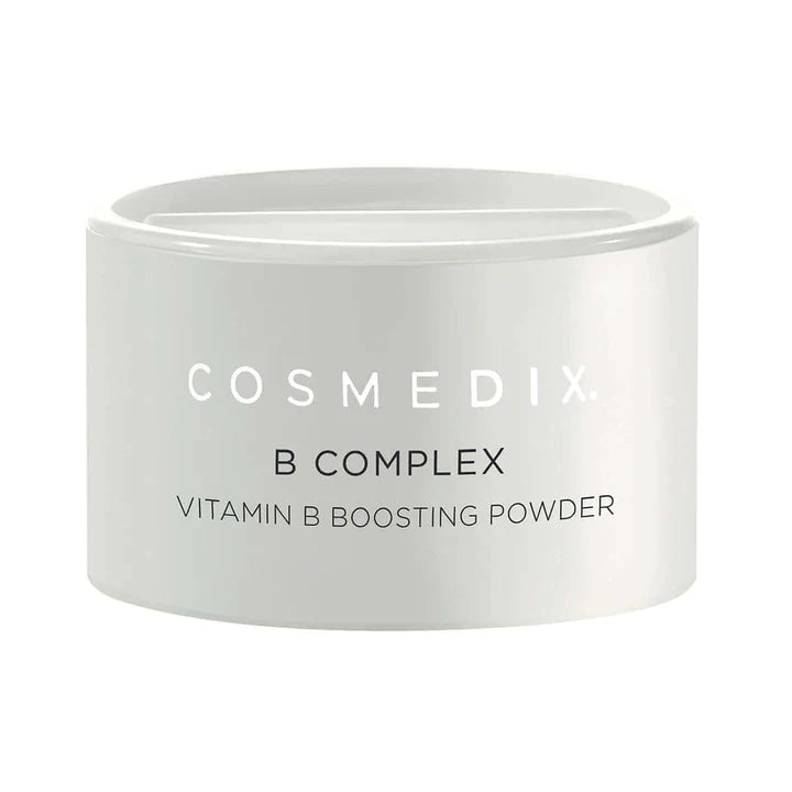 A jar of B Complex vitamin boosting poweder